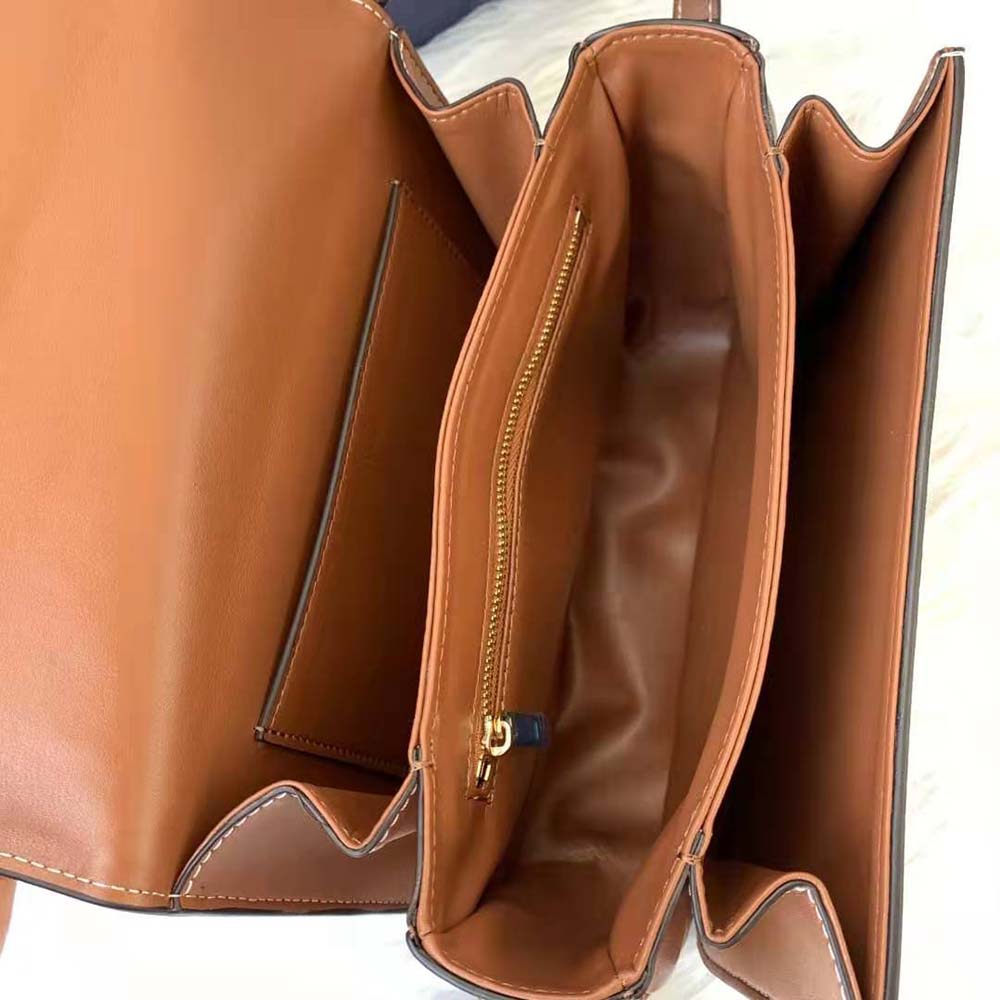 Celine Women Medium Triomphe Bag in Triomphe Textile and Calfskin - image 6