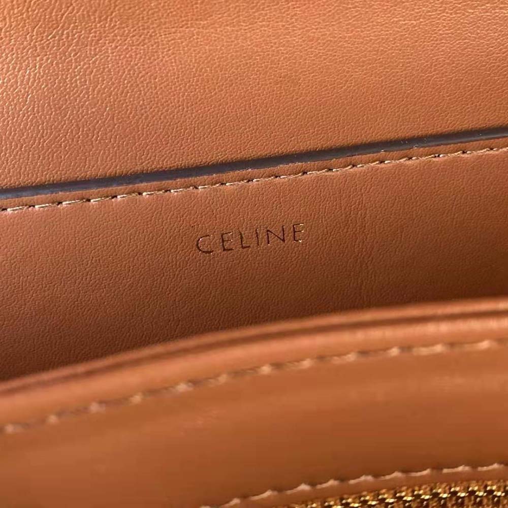 Celine Women Medium Triomphe Bag in Triomphe Textile and Calfskin - image 8