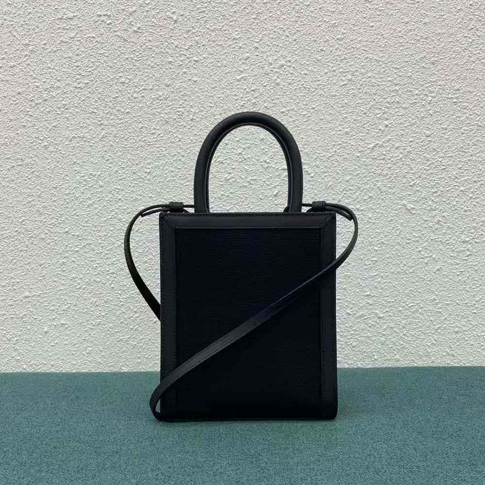 Celine Women Mini Vertical Cabas Celine in Textile with Celine Print and Calfskin - image 4