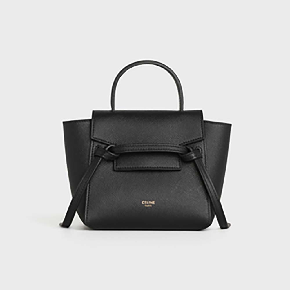 Celine Women Pico Belt Bag in Grained Calfskin-Black - image 1