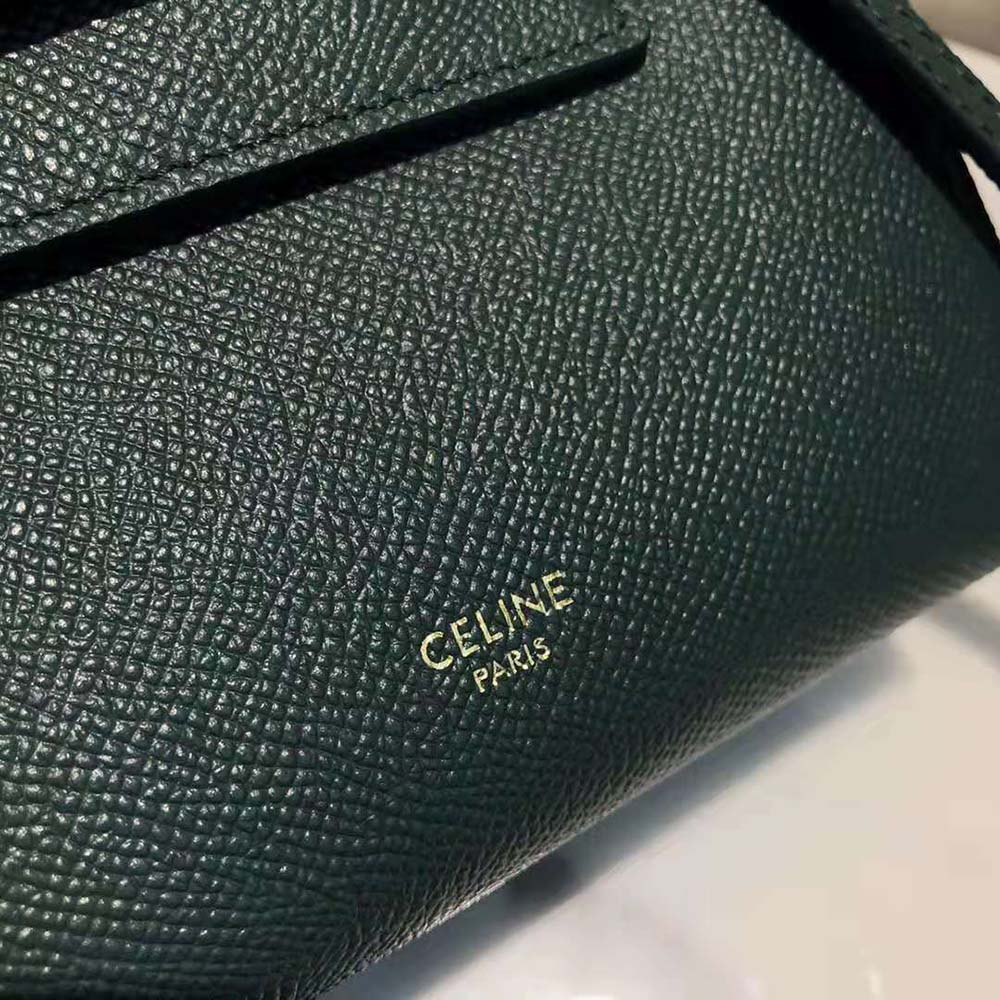 Celine Women Pico Belt Bag in Grained Calfskin-Green - image 10