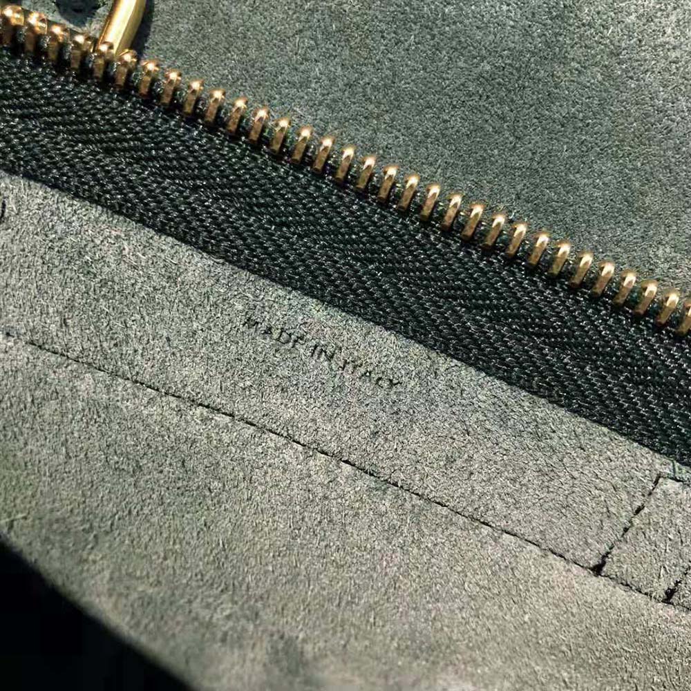 Celine Women Pico Belt Bag in Grained Calfskin-Green - image 9