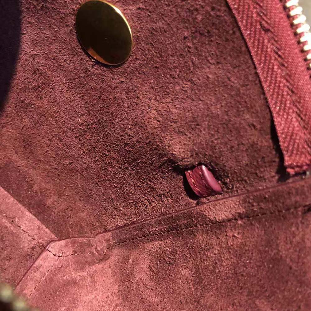 Celine Women Pico Belt Bag in Grained Calfskin-Maroon - image 9