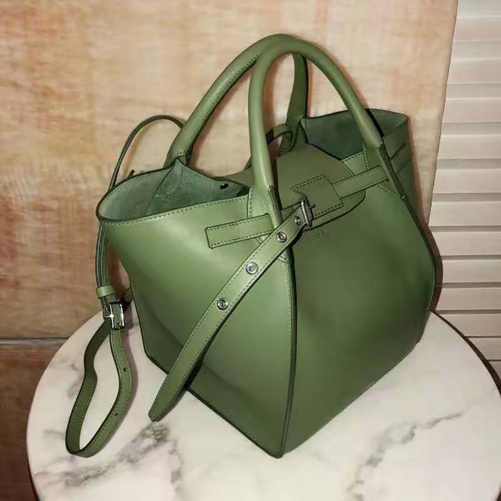 Celine Women Small Big Bag with Long Strap in Smooth Calfskin-Lime - image 4