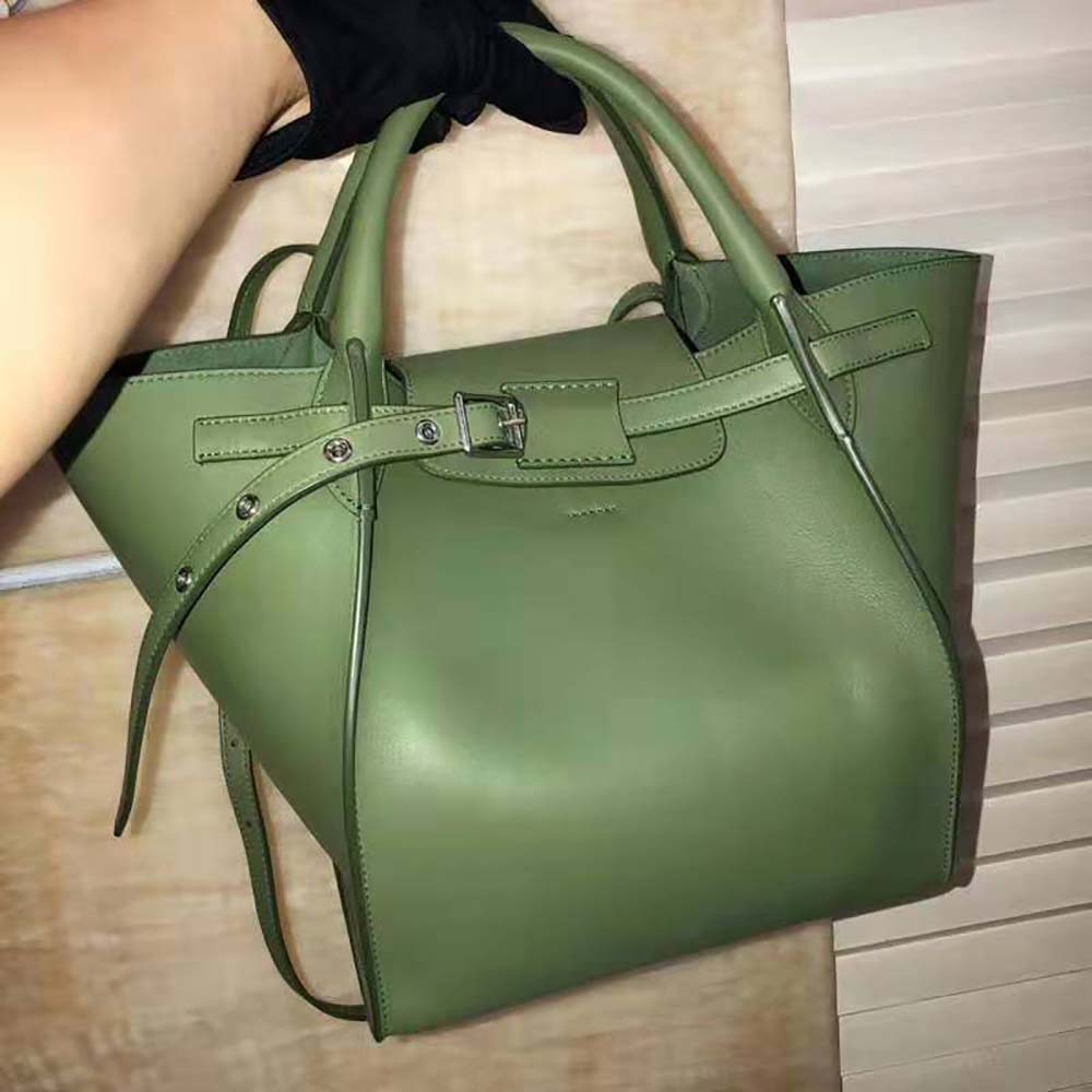 Celine Women Small Big Bag with Long Strap in Smooth Calfskin-Lime - image 6
