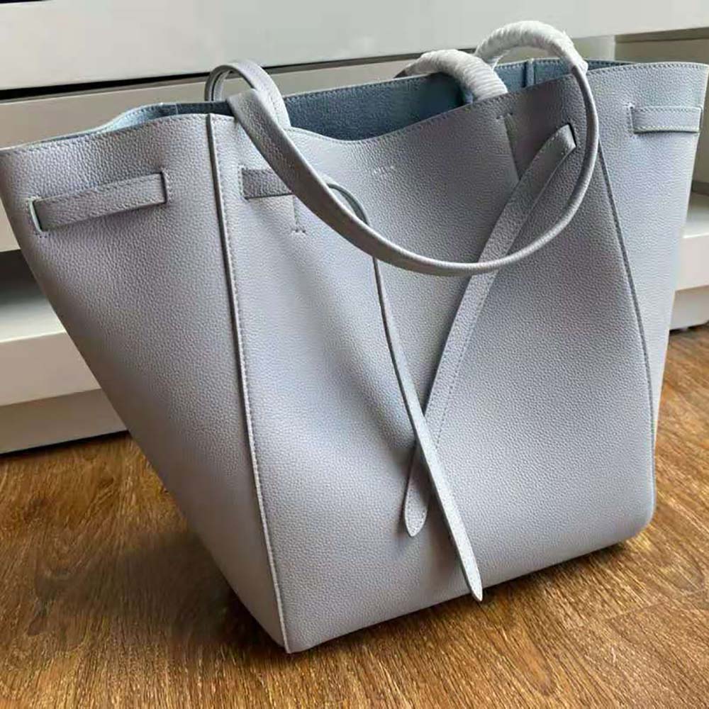 Celine Women Small Cabas Phantom in Soft Grained Calfskin-Blue - image 4