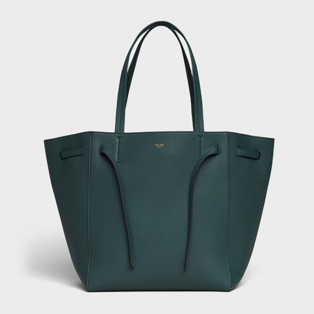 Celine Women Small Cabas Phantom in Soft Grained Calfskin-Green - image 1