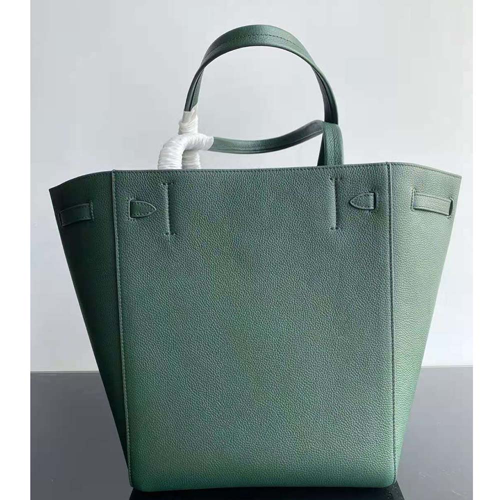 Celine Women Small Cabas Phantom in Soft Grained Calfskin-Green - image 3