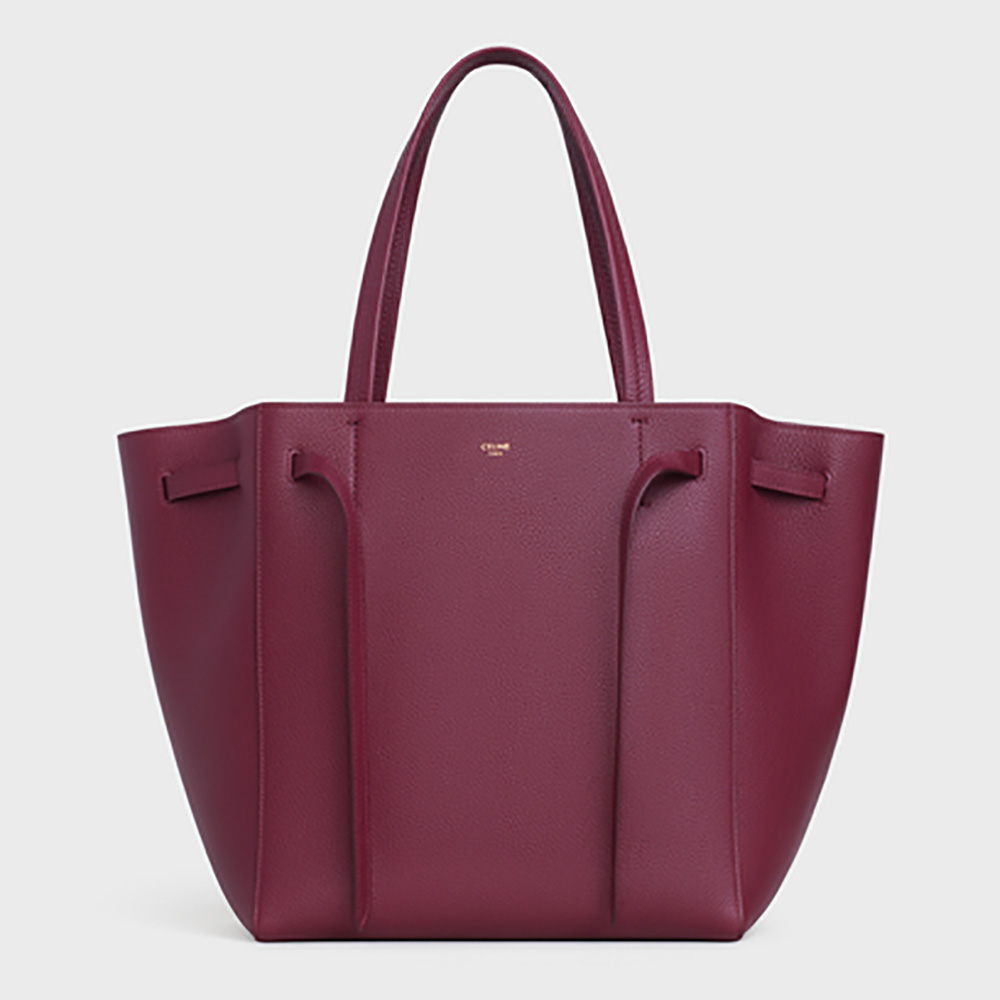 Celine Women Small Cabas Phantom in Soft Grained Calfskin-Maroon - image 1