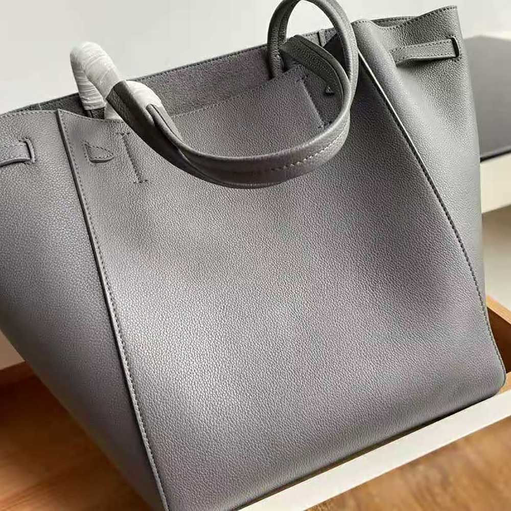 Celine Women Small Cabas Phantom in Soft Grained Calfskin-Silver - image 5