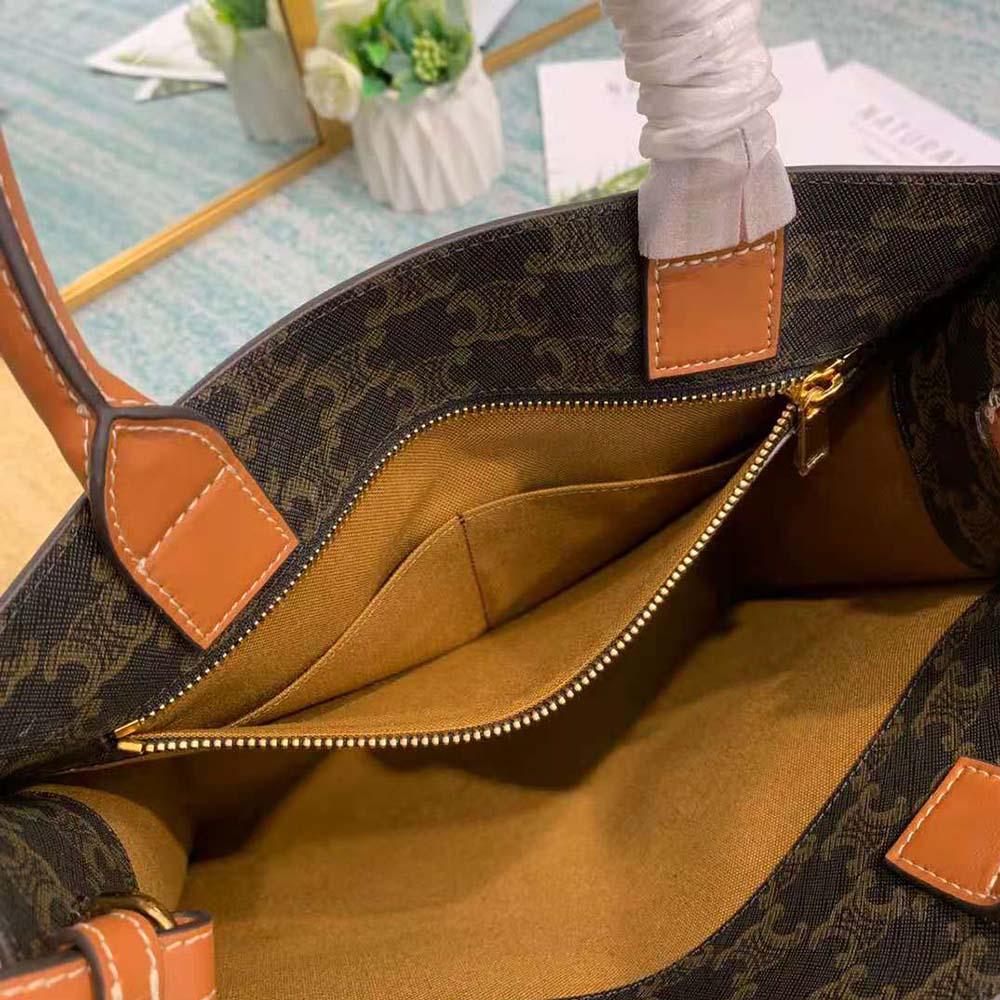 Celine Women Small Cabas Vertical in Triomphe Canvas - image 7
