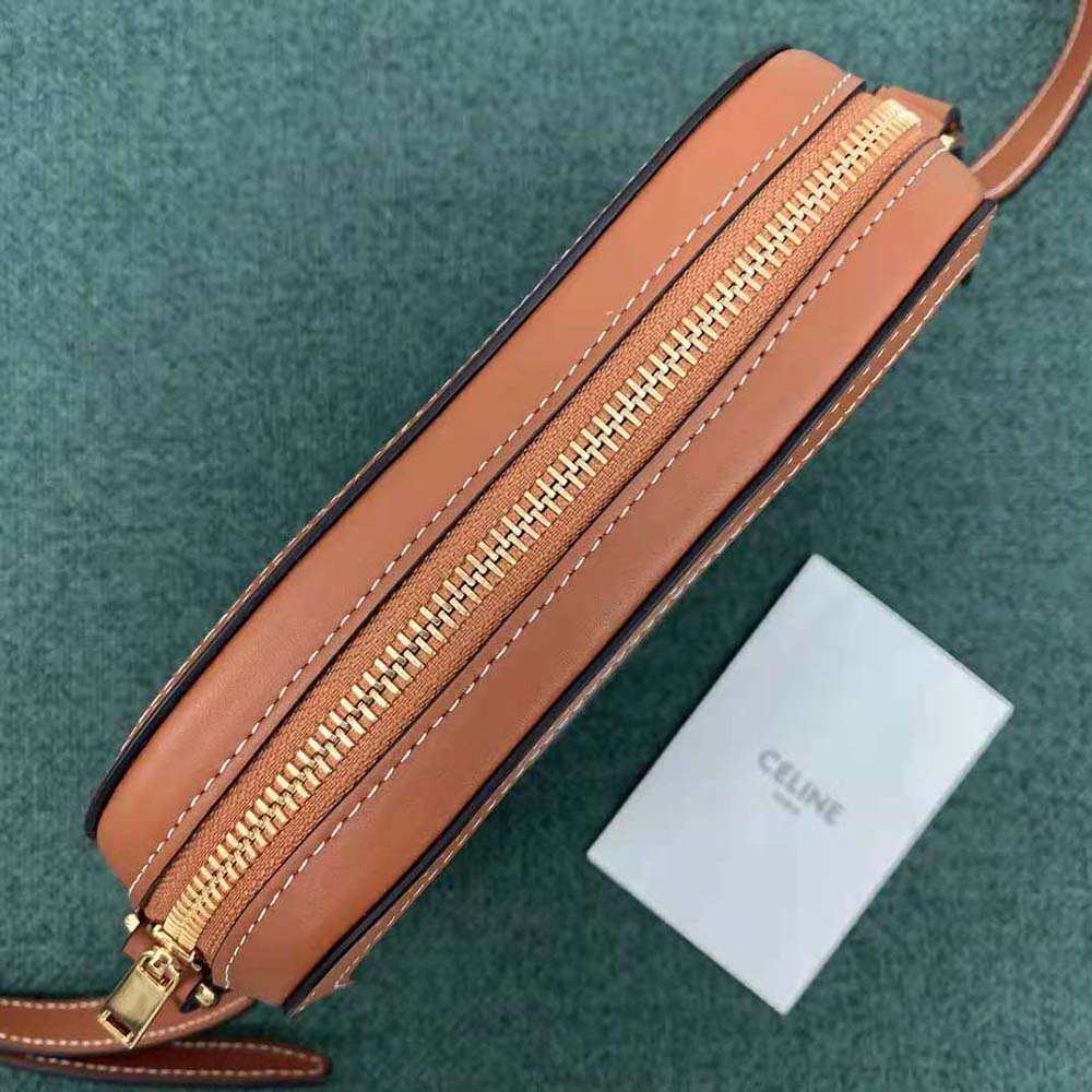 Celine Women Small Camera Bag in Triomphe Canvas-Brown - image 6