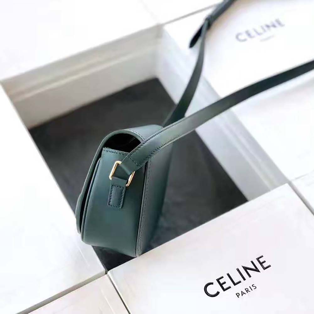 Celine Women Small Crecy Bag in Satinated Calfskin-Green - image 4