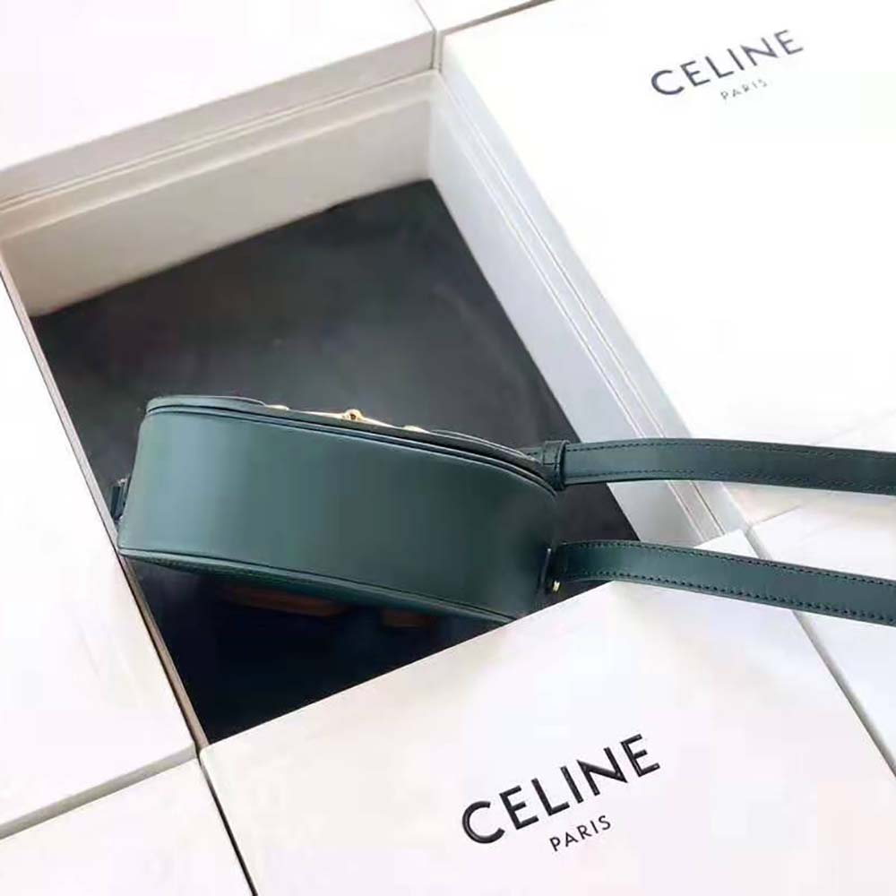 Celine Women Small Crecy Bag in Satinated Calfskin-Green - image 5