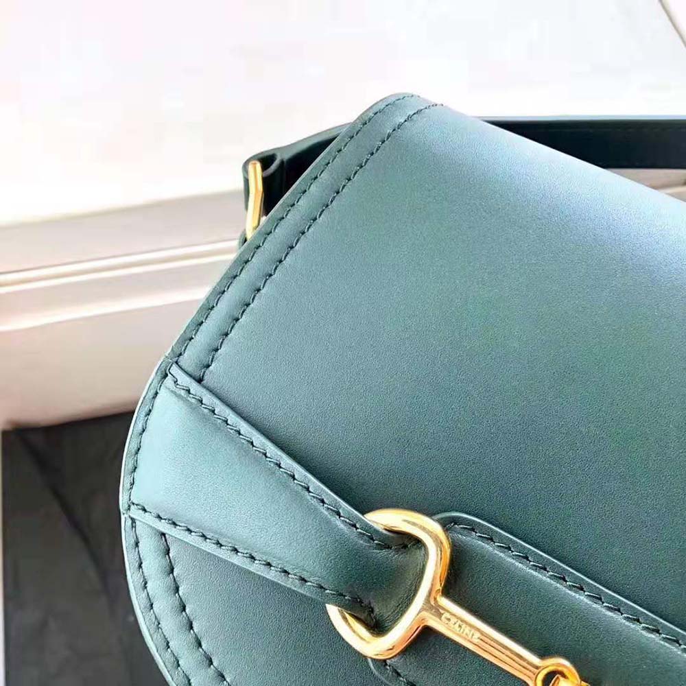 Celine Women Small Crecy Bag in Satinated Calfskin-Green - image 6