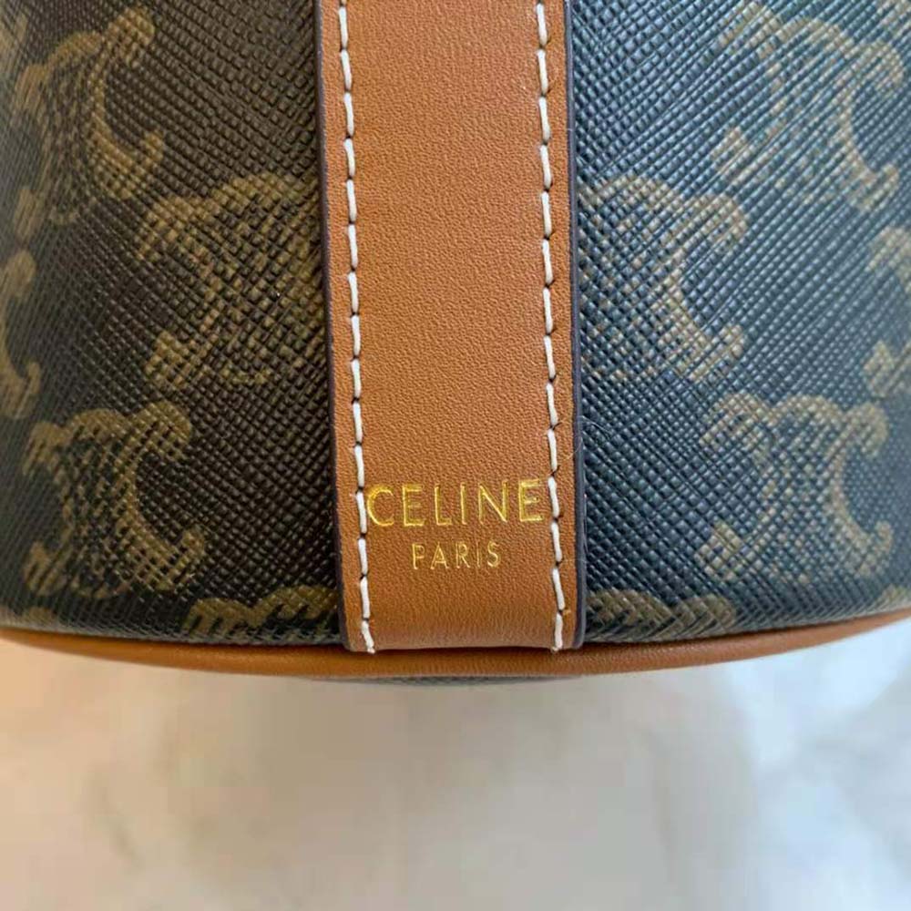 Celine Women Small Drawstring Bag in Triomphe Canvas - image 8