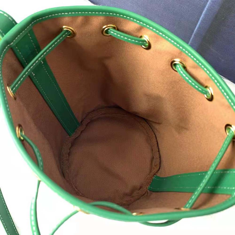 Celine Women Small Drawstring Bag in Triomphe Canvas-Green - image 7