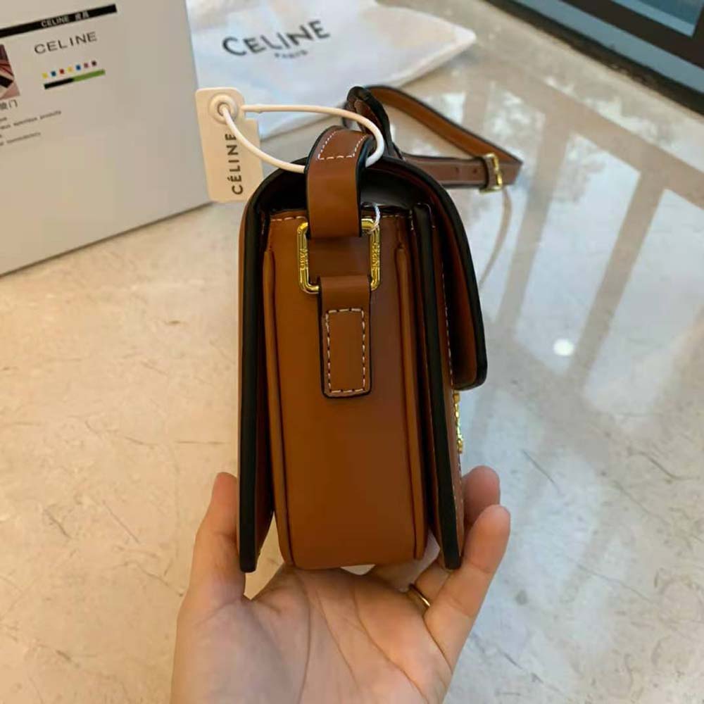 Celine Women Teen Triomphe Bag in Triomphe Canvas and Calfskin - image 4