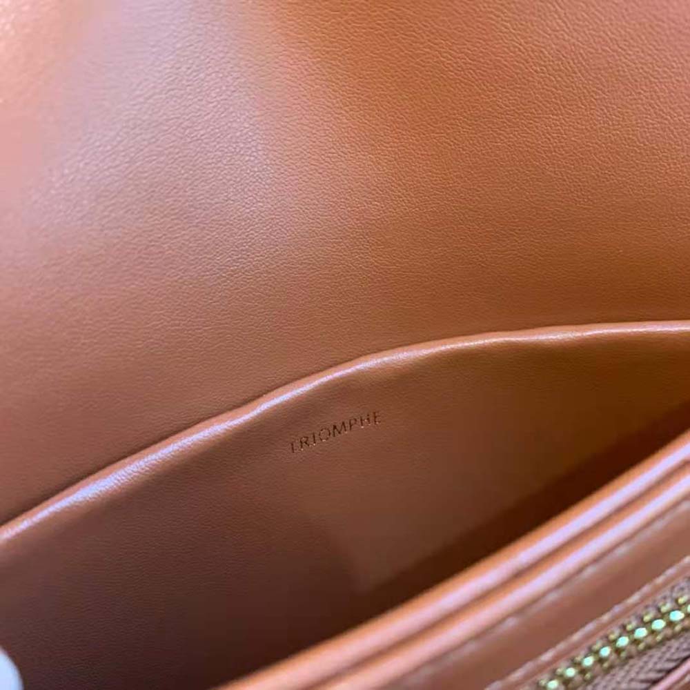 Celine Women Teen Triomphe Bag in Triomphe Canvas and Calfskin - image 9