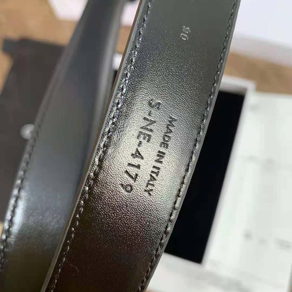 Celine Women Triomphe Belt in Smooth Calfskin-Black - image 9
