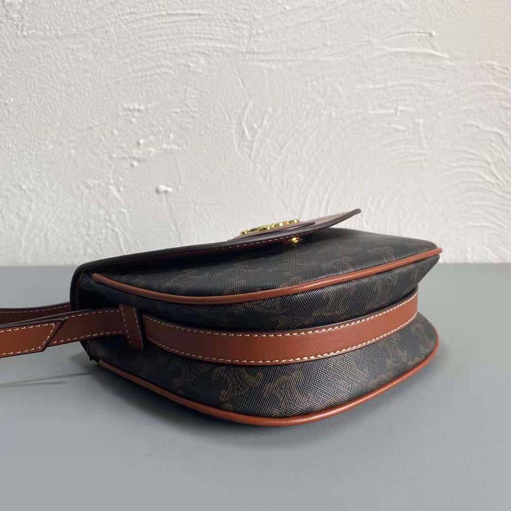Celine Women Triomphe Saddle Bag in Triomphe Canvas - image 6