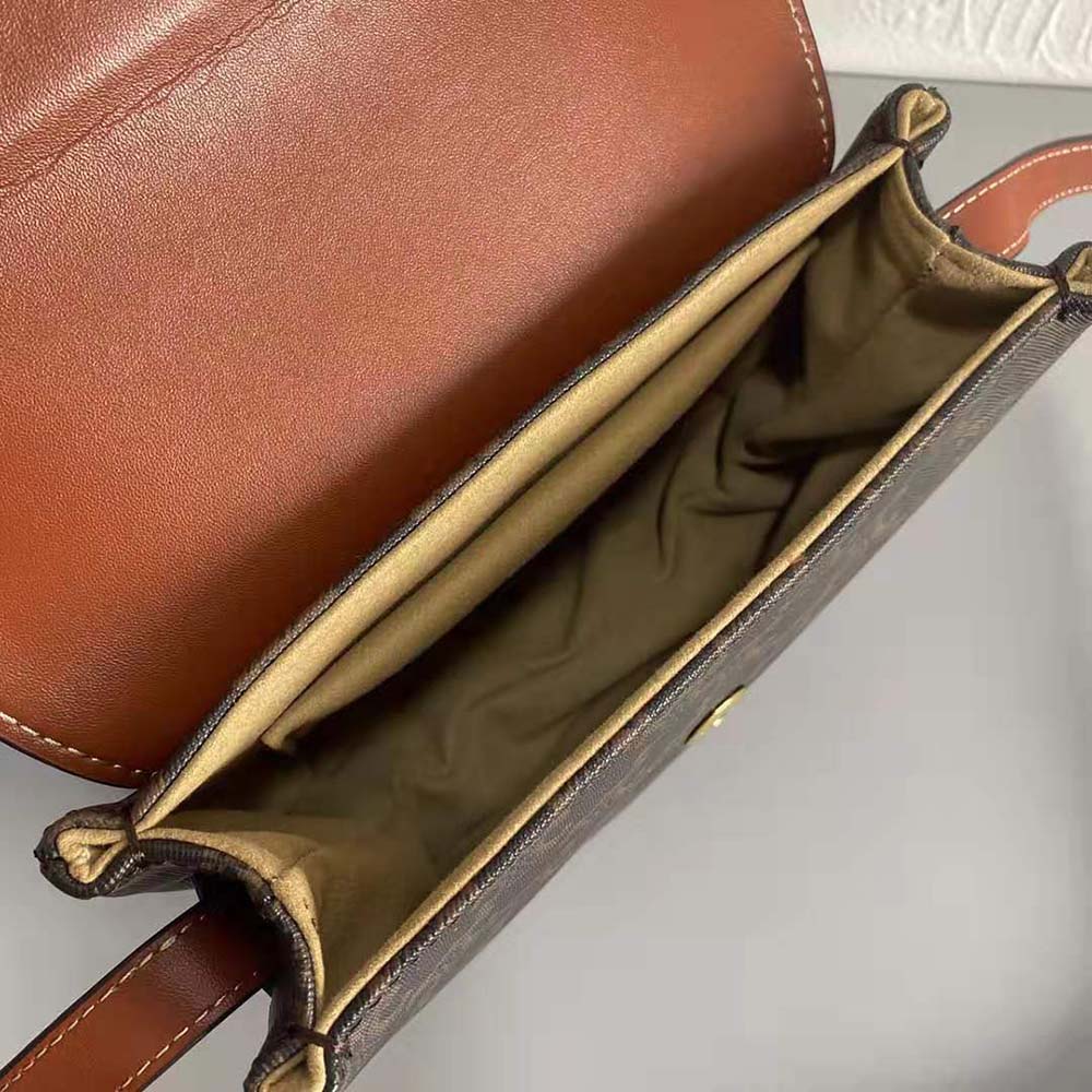 Celine Women Triomphe Saddle Bag in Triomphe Canvas - image 7