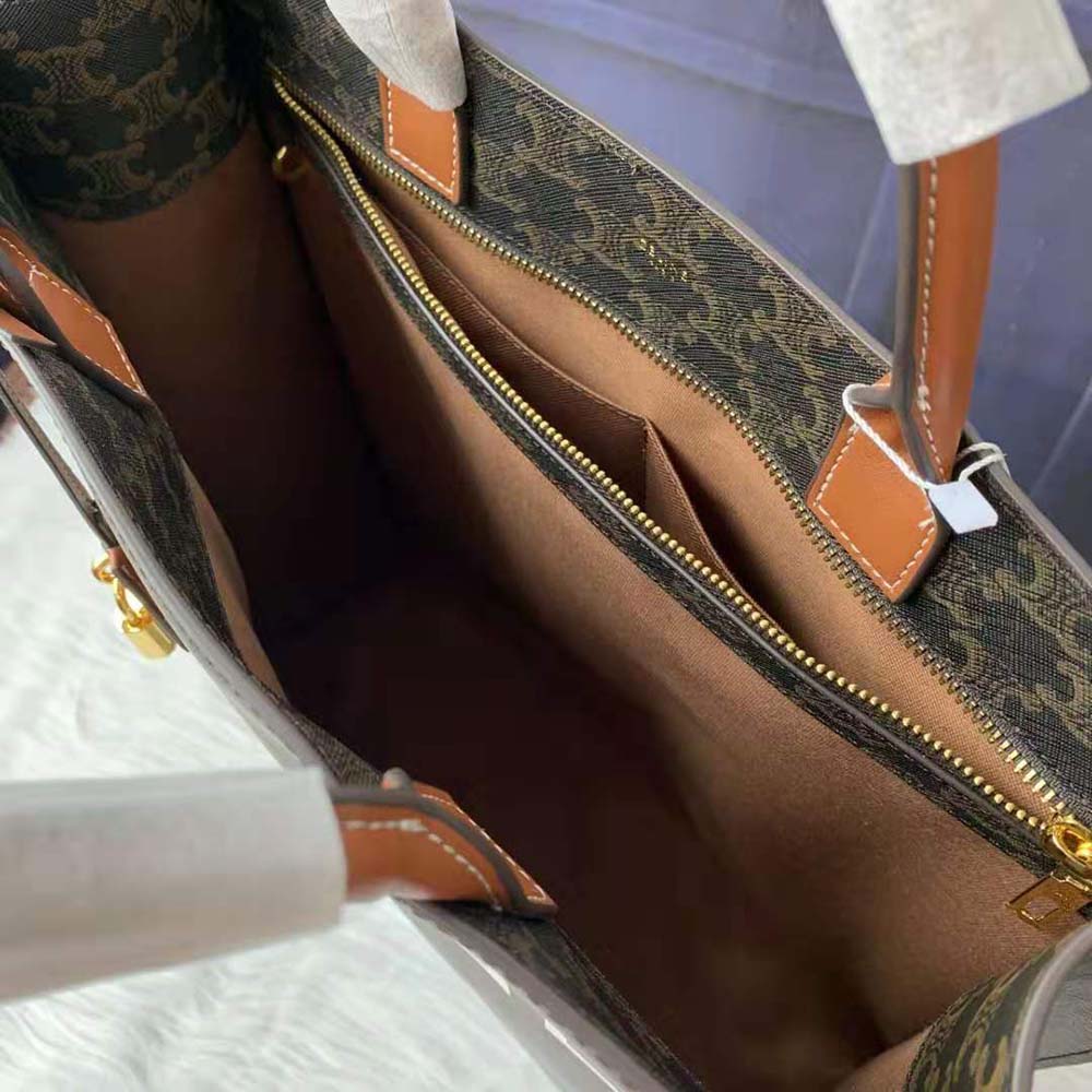 Celine Women Vertical Cabas in Triomphe Canvas - image 5