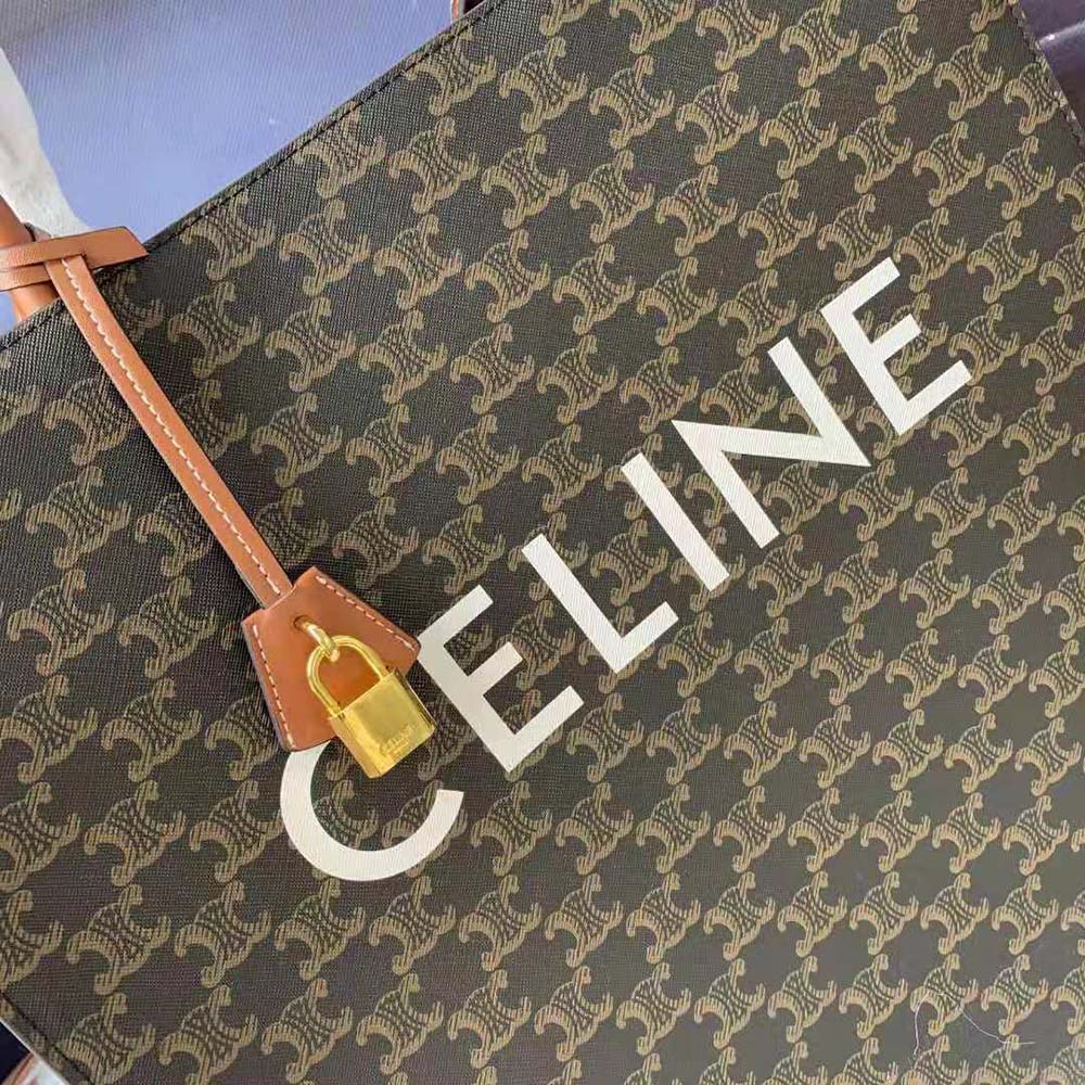 Celine Women Vertical Cabas in Triomphe Canvas - image 8