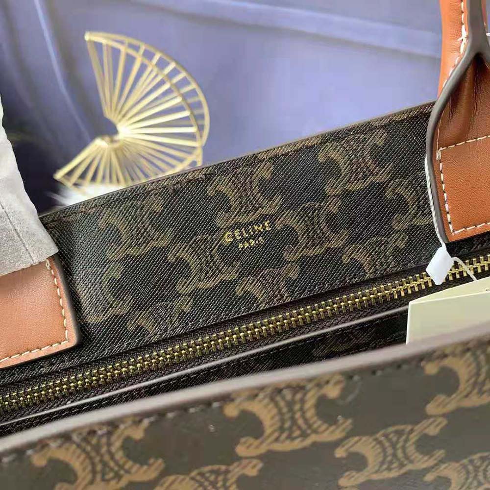 Celine Women Vertical Cabas in Triomphe Canvas - image 9