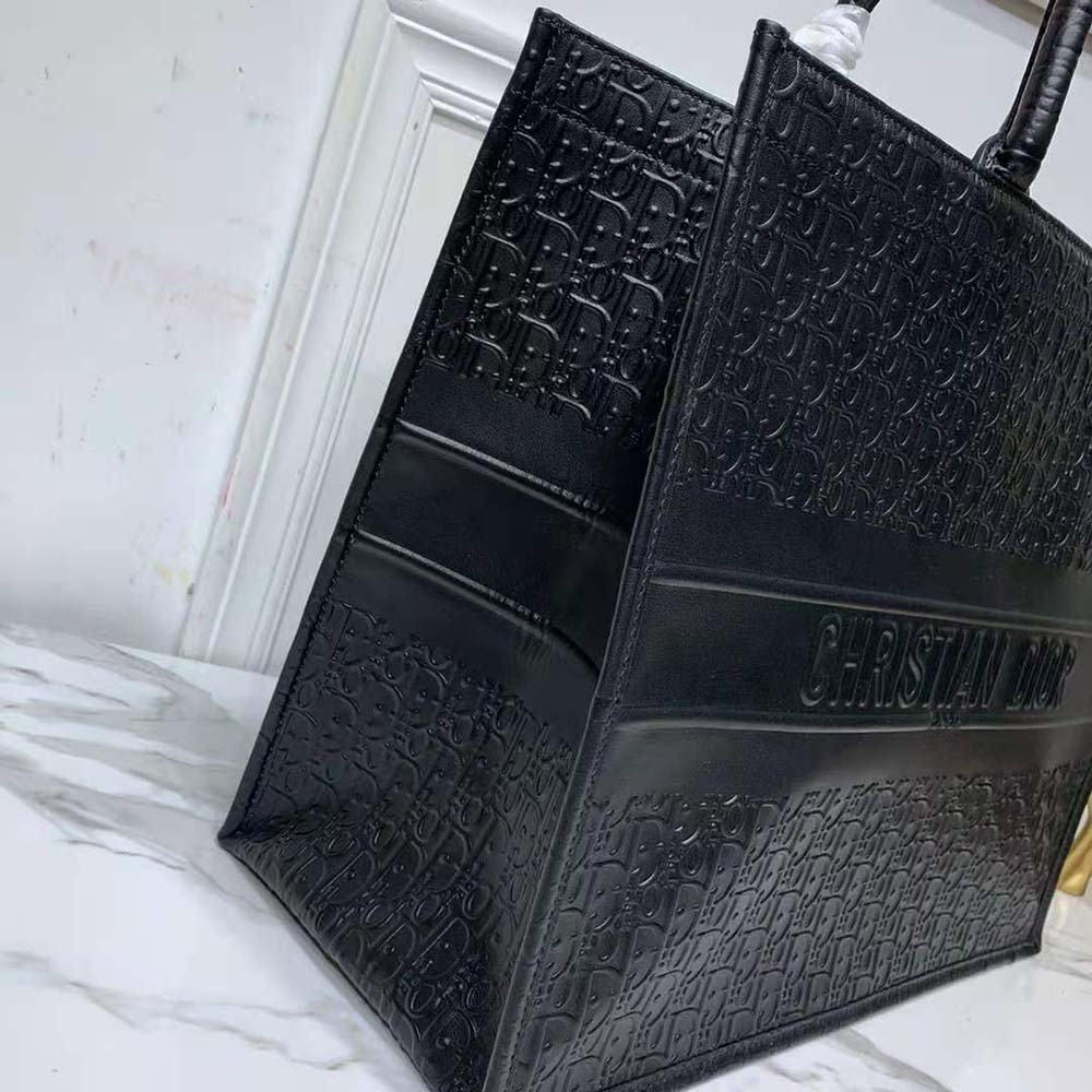 Dior Book Tote Black Dior Oblique Embossed Calfskin - image 6
