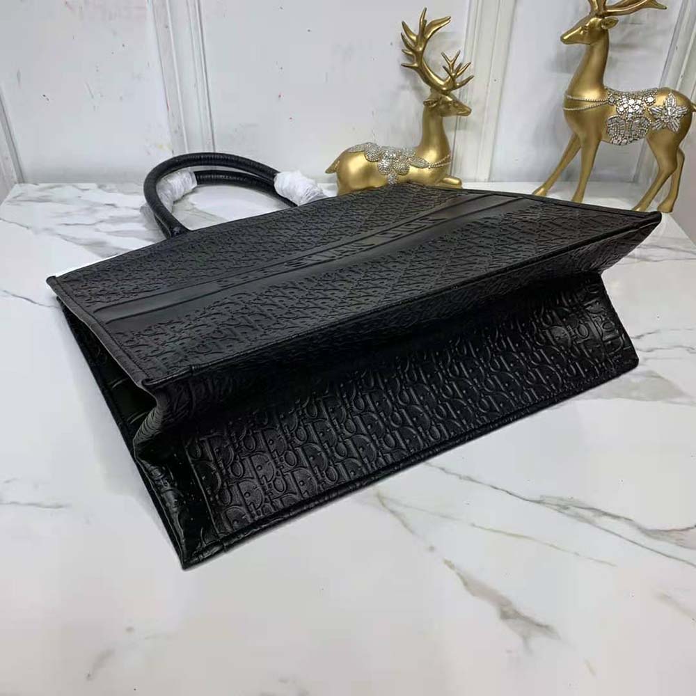 Dior Book Tote Black Dior Oblique Embossed Calfskin - image 7