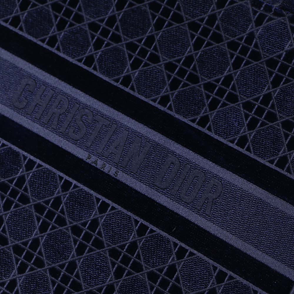 Dior Book Tote Blue Cannage Embroidered Velvet - image 10