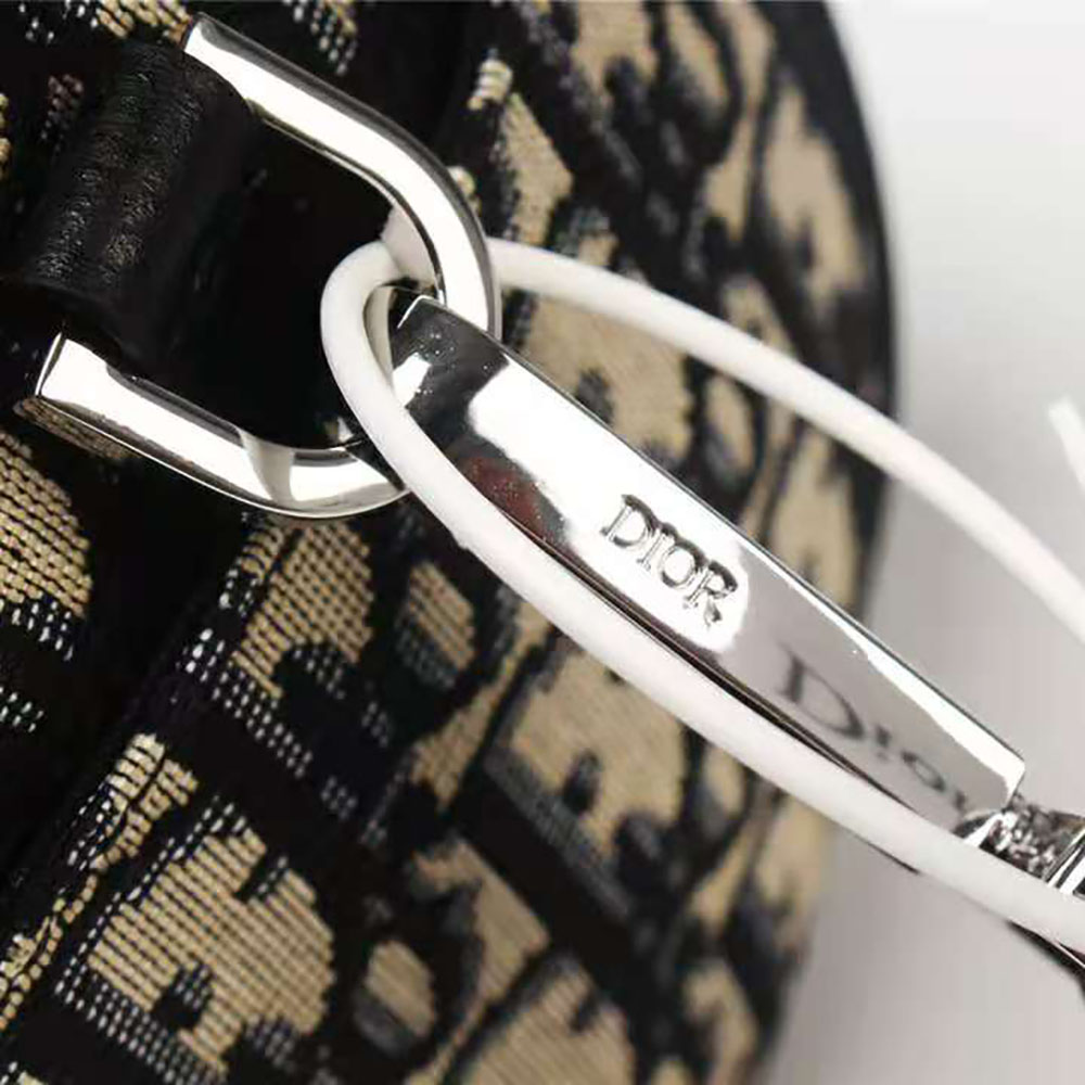 Dior Men Beige and Black Dior Oblique Jacquard Roller Messenger Bag - image 8