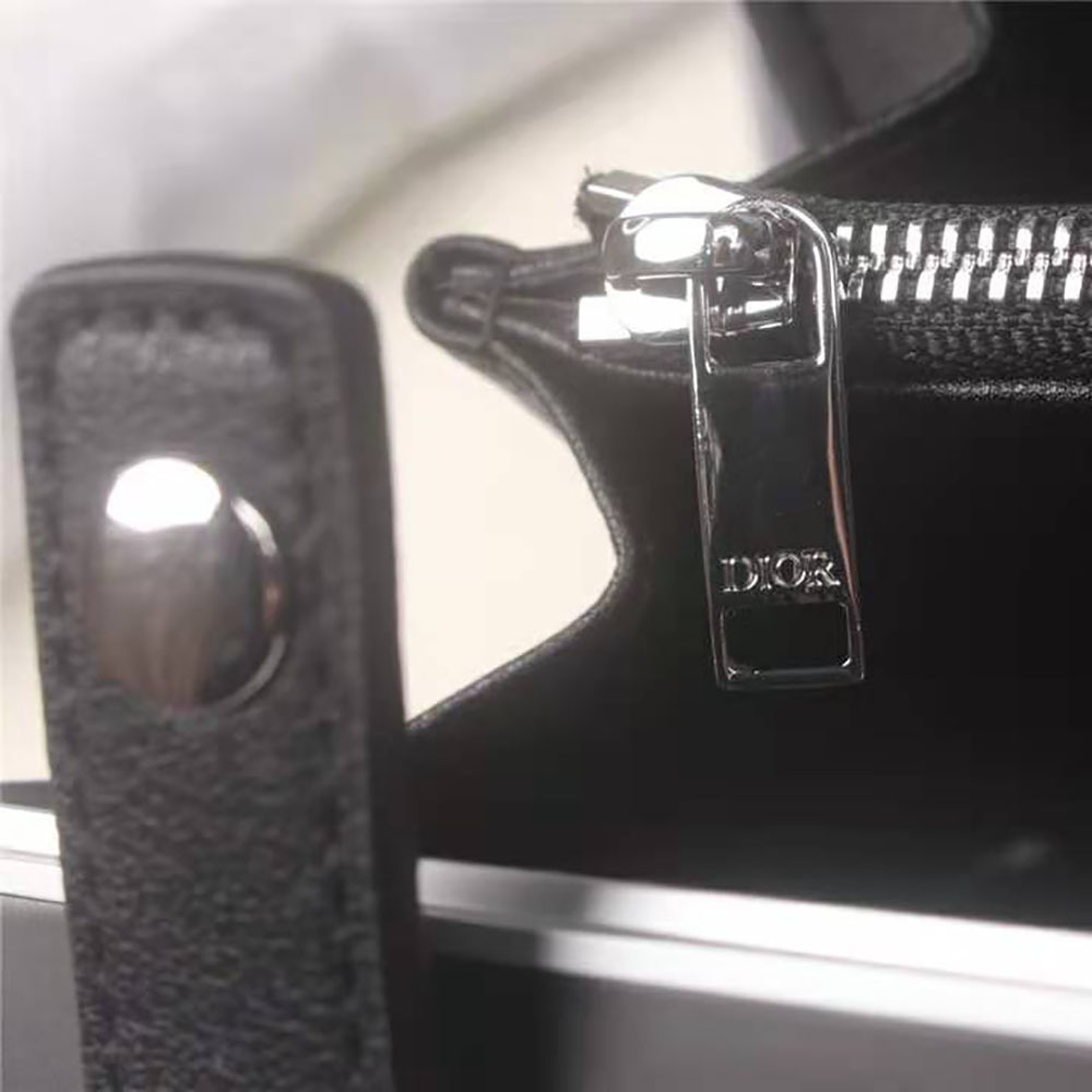 Dior Men Dior and Rimowa Personal Clutch Aluminum and Grained Calfskin-Black - image 8