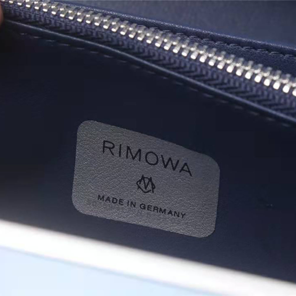 Dior Men Dior and Rimowa Personal Clutch Aluminum and Grained Calfskin-Blue - image 9
