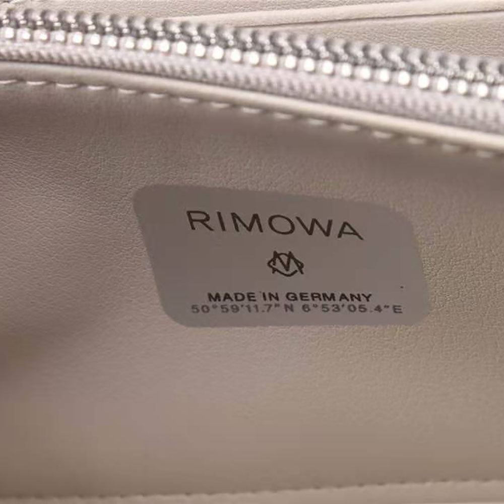 Dior Men Dior and Rimowa Personal Clutch Aluminum and Grained Calfskin-White - image 8