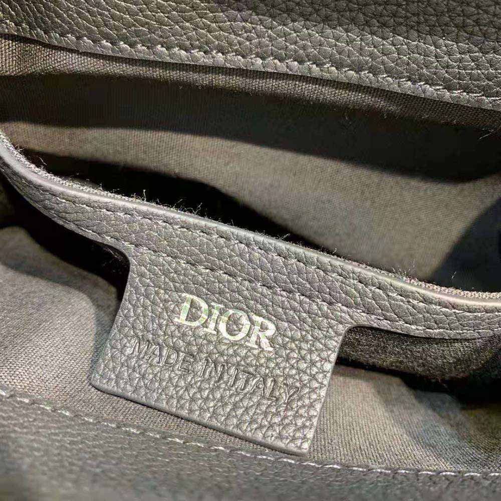 Dior Men Mini Saddle Backpack Dior Oblique Jacquard-White - image 9