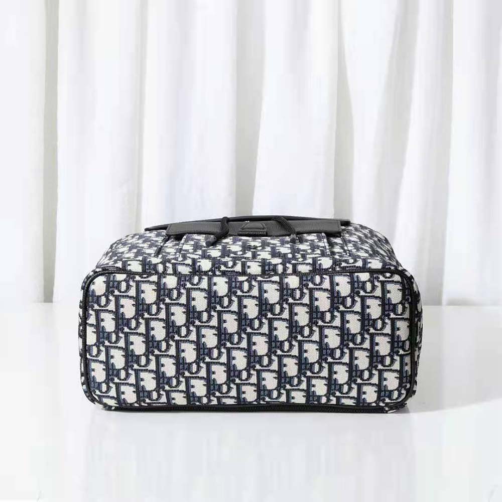 Dior Men Motion Backpack Beige and Black Dior Oblique Jacquard and Black Grained Calfskin - image 6