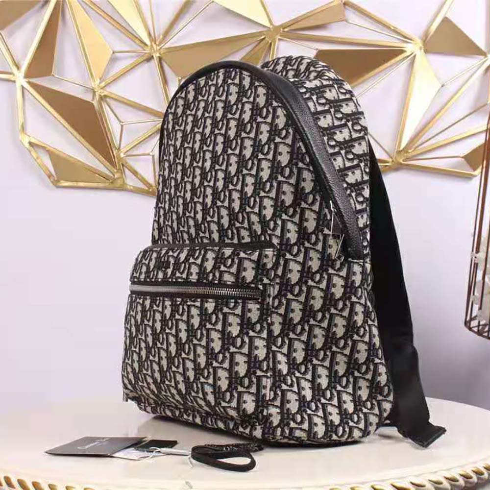 Dior Men Rider Backpack Beige and Black Dior Oblique Jacquard - image 4