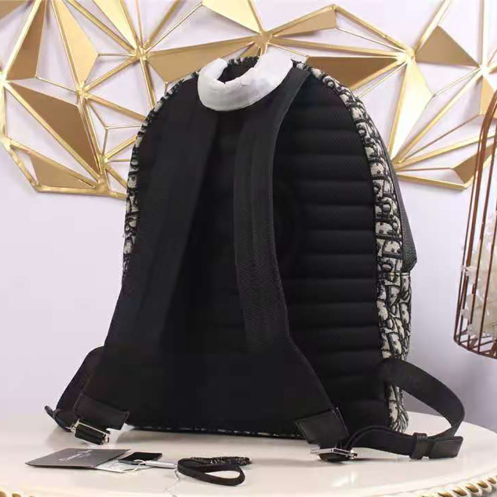 Dior Men Rider Backpack Beige and Black Dior Oblique Jacquard - image 5