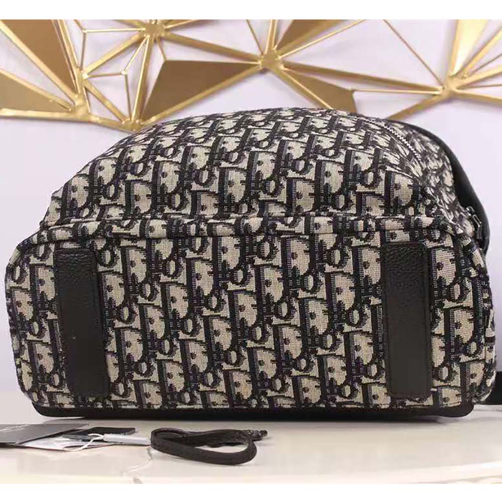 Dior Men Rider Backpack Beige and Black Dior Oblique Jacquard - image 6