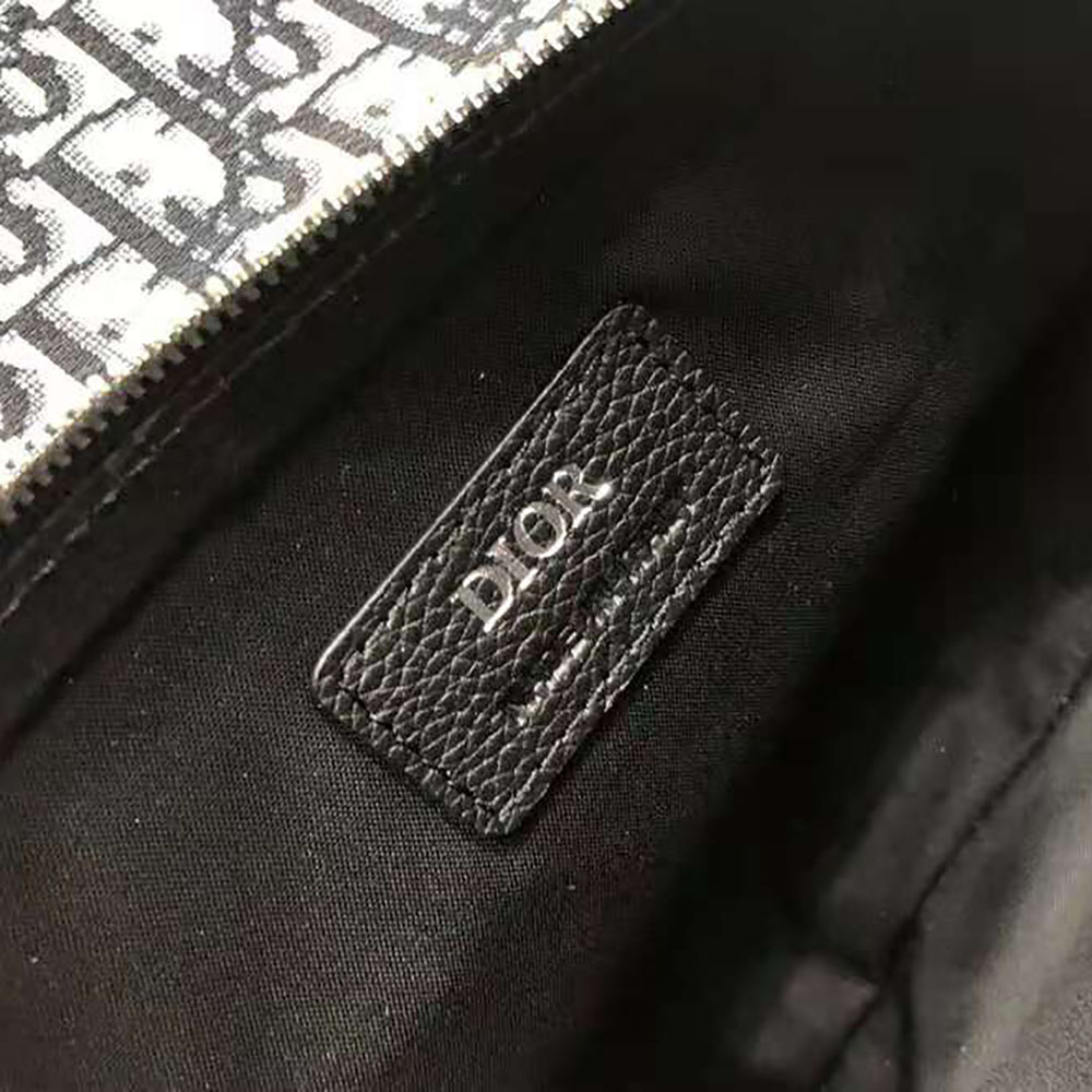 Dior Men Saddle Bag Beige and Black Dior Oblique Jacquard - image 10