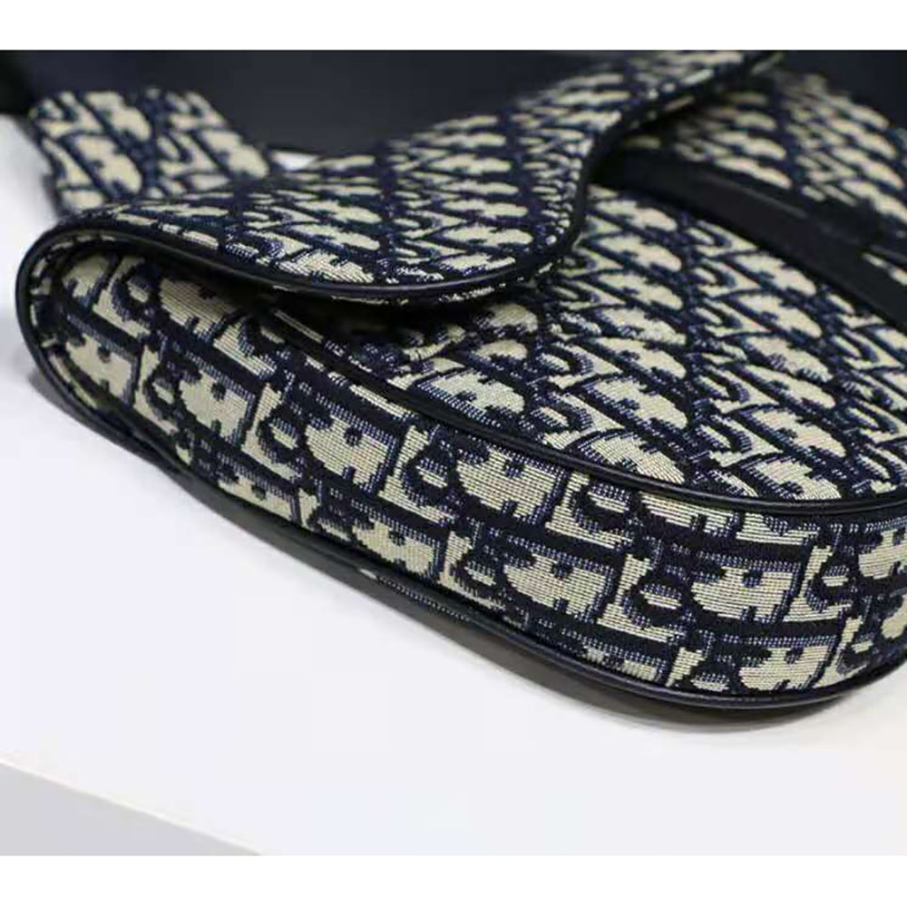Dior Men Saddle Bag Beige and Black Dior Oblique Jacquard - image 7