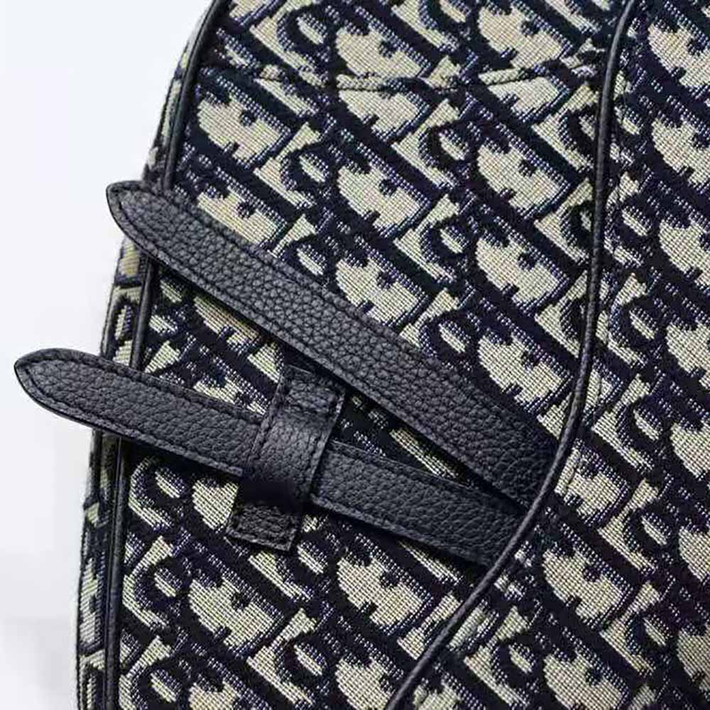 Dior Men Saddle Bag Beige and Black Dior Oblique Jacquard - image 8