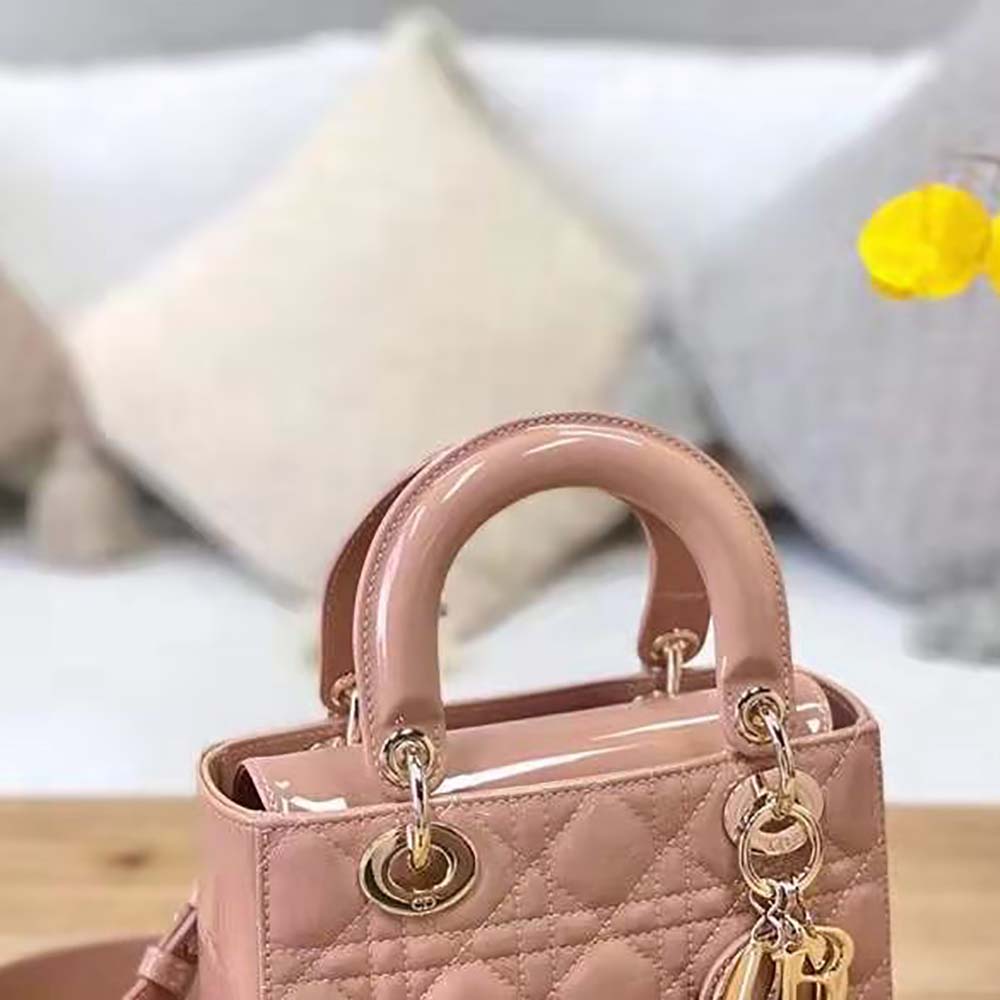 Dior Small Lady Dior Bag Patent Calfskin - image 11