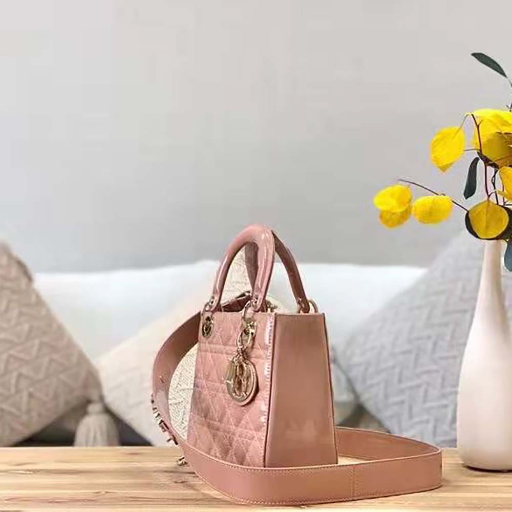 Dior Small Lady Dior Bag Patent Calfskin - image 6