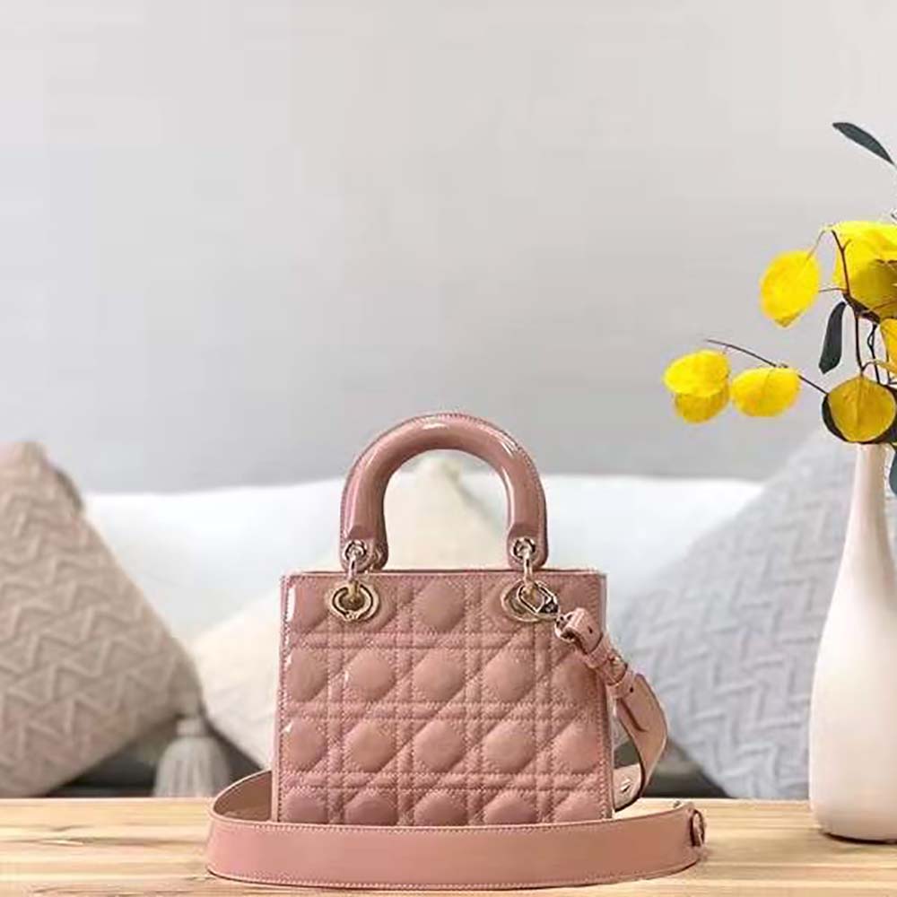 Dior Small Lady Dior Bag Patent Calfskin - image 7
