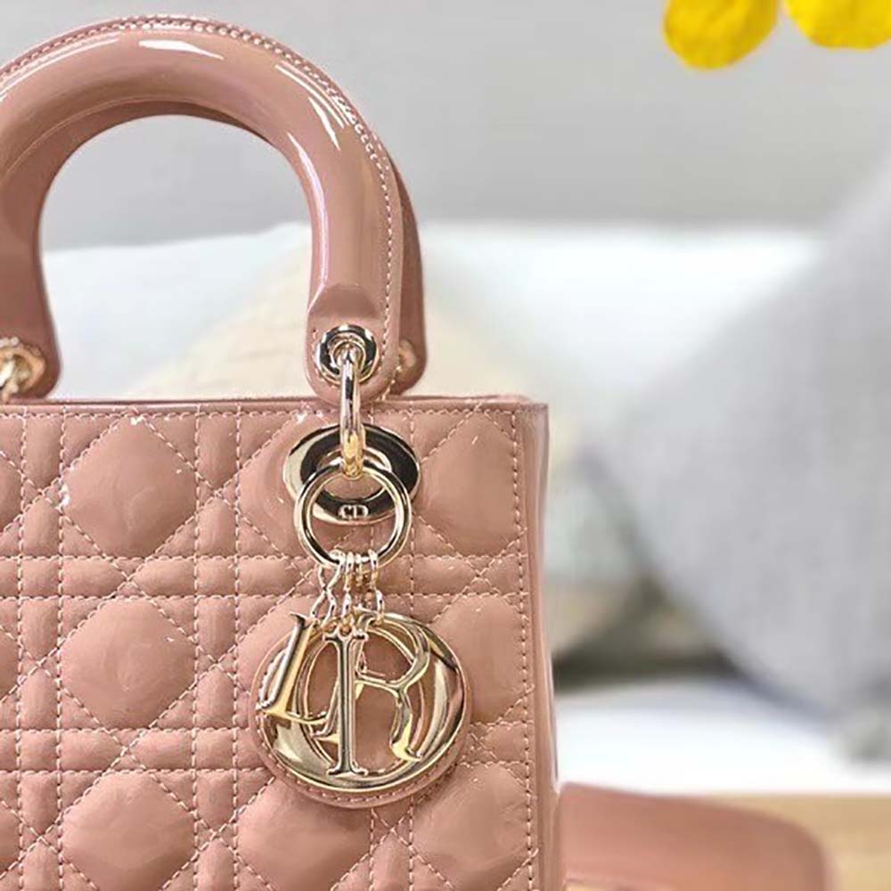 Dior Small Lady Dior Bag Patent Calfskin - image 8