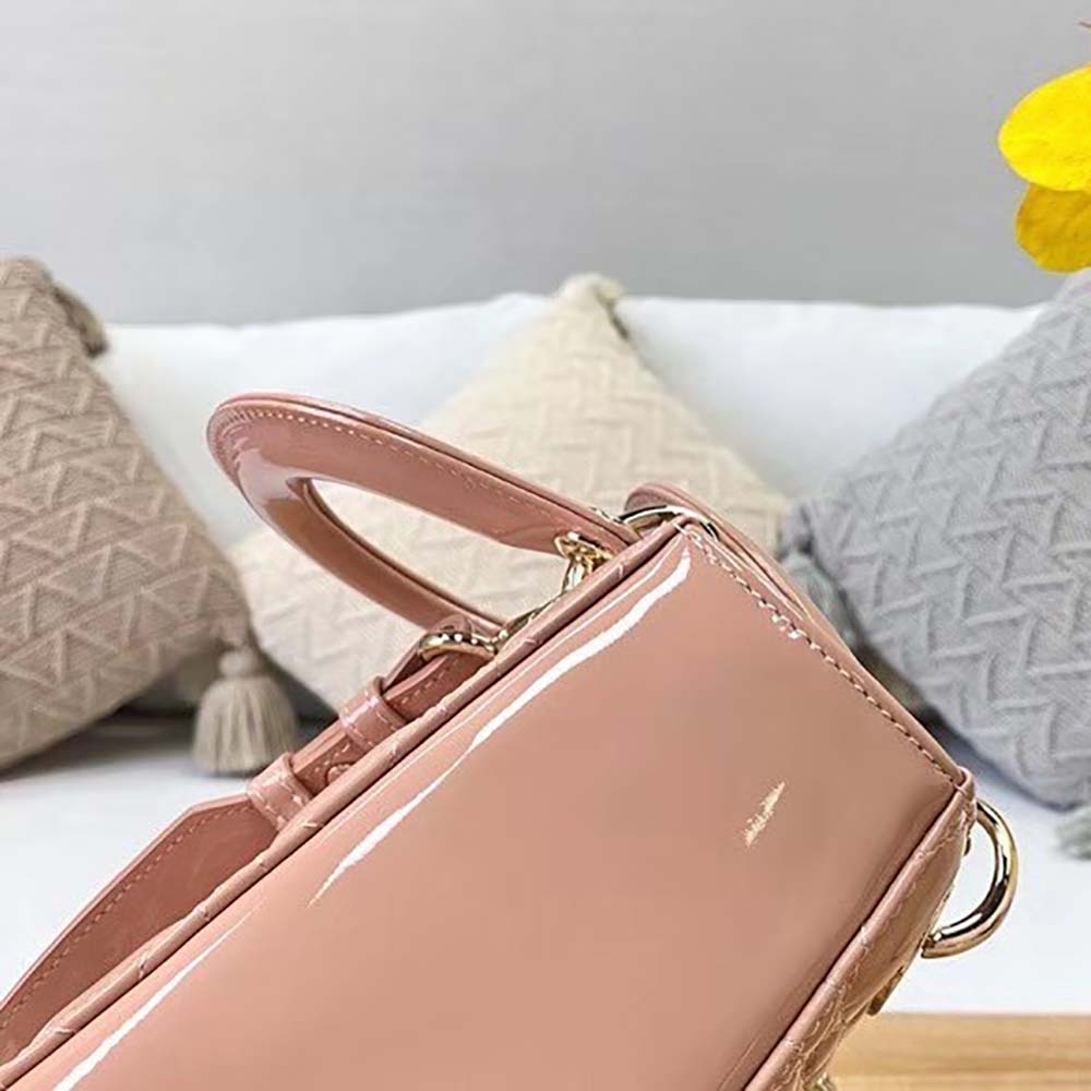 Dior Small Lady Dior Bag Patent Calfskin - image 9