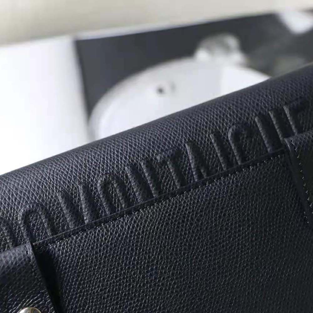 Dior Women 30 Montaigne 2-in-1 Pouch Stone Grained Calfskin-Black - image 9